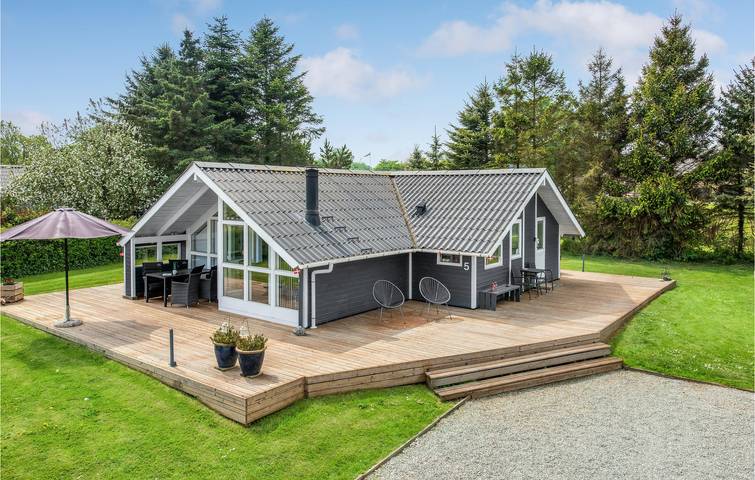 Ferienhaus für 6 Personen, mit Terrasse und Whirlpool sowie Garten und Sauna in Mommark - 3
