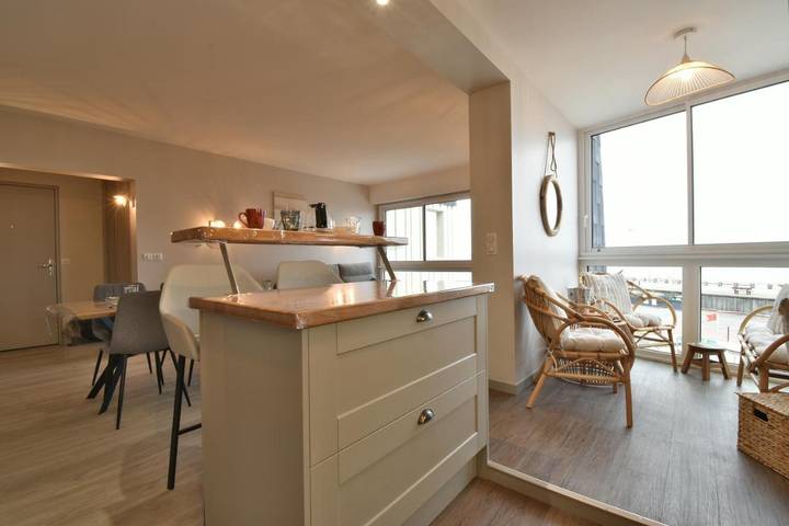Location de vacances pour 6 personnes, avec terrasse et vue à Fécamp