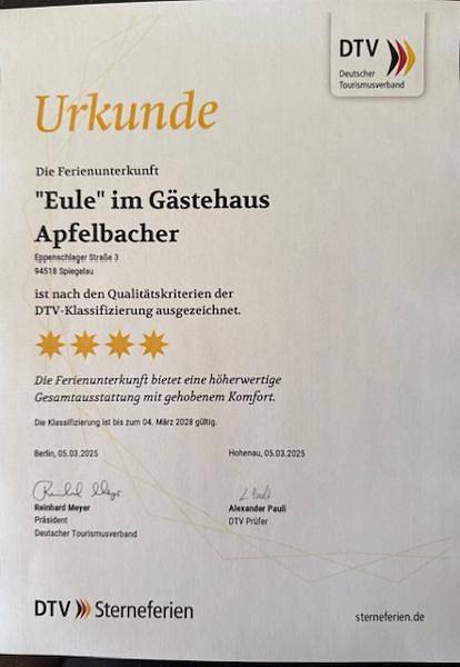 Gästehaus Apfelbacher - Ferienwohnung Specht in Spiegelau, Ostbayern