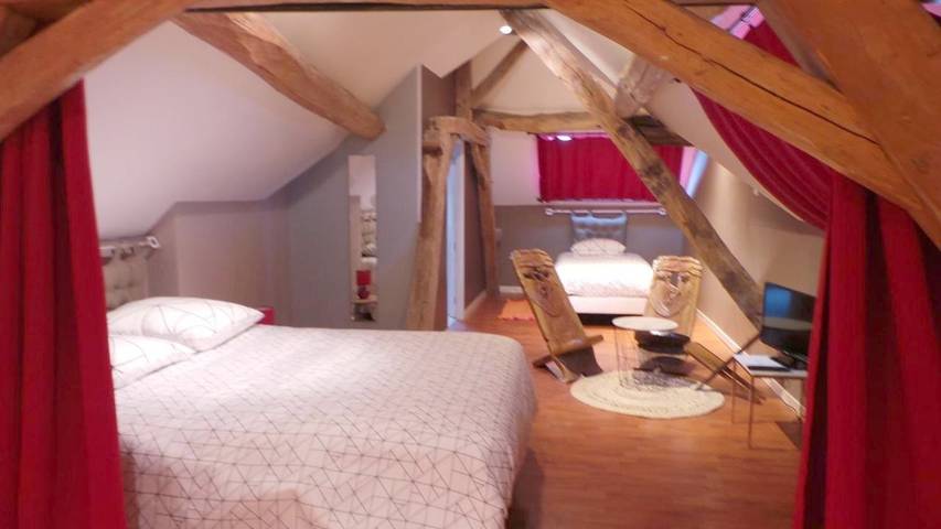 Cottage pour 3 personnes, avec jardin à Saint-Ouen-les-Vignes