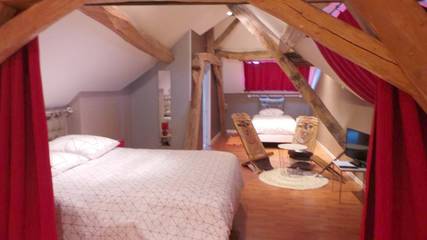 Chambre d’hôte pour 3 personnes, avec jardin à Saint-Ouen-les-Vignes