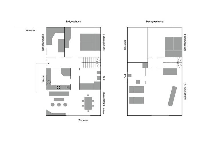 Ferienhaus für 6 Personen, mit Terrasse und Garten in Garding - 3