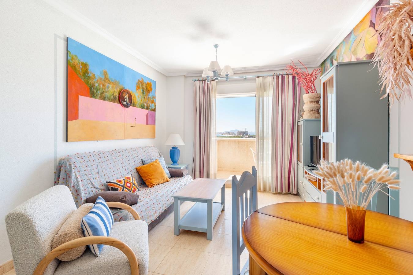 Appartement entier, Appartement 'Puerto Mar 3' avec vue sur la mer, Wi-Fi et climatisation in Los Miradores del Puerto, San Javier