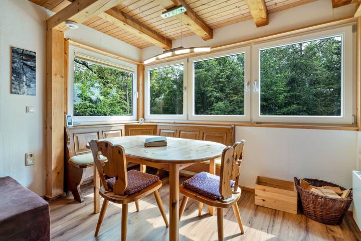 Chalet 'Kletterhütte Sächsische Schweiz' mit Privatterrasse und Wlan in Hohnstein, Elbsandsteingebirge