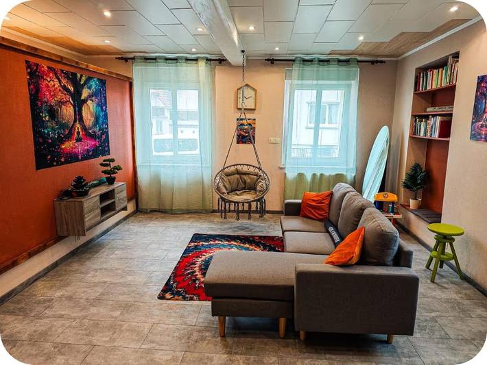 Gîte pour 7 personnes, avec jardin à Schleithal