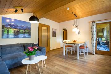 Ferienwohnung für 4 Personen, mit Balkon und Garten sowie Ausblick, kinderfreundlich in Tiefenbach (Oberstdorf)