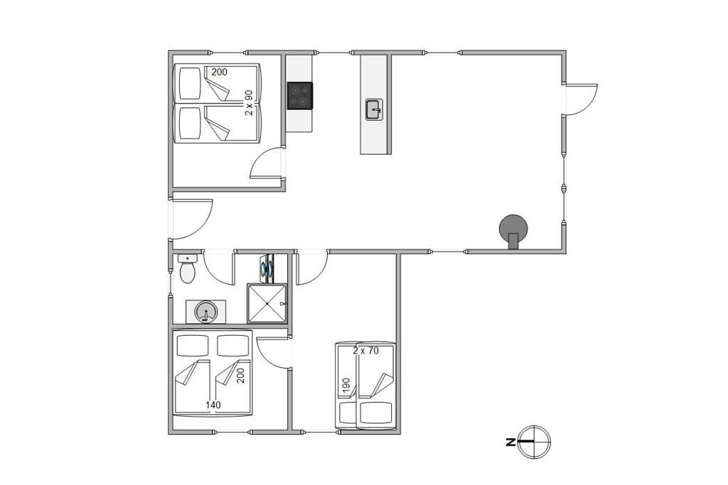 Villa pour 6 personnes avec balcon/terrasse in Nørre Nebel, Région de Varde
