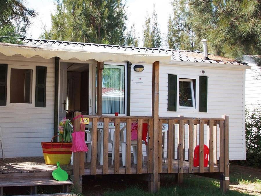 Camping Tikayan Les Palmiers  - Mobilheim 6 personen - 2 Zimmer "Colorado Eco" 4/6 Personen 29 m² ca. in Hyeres, Parc national Port-Cros
