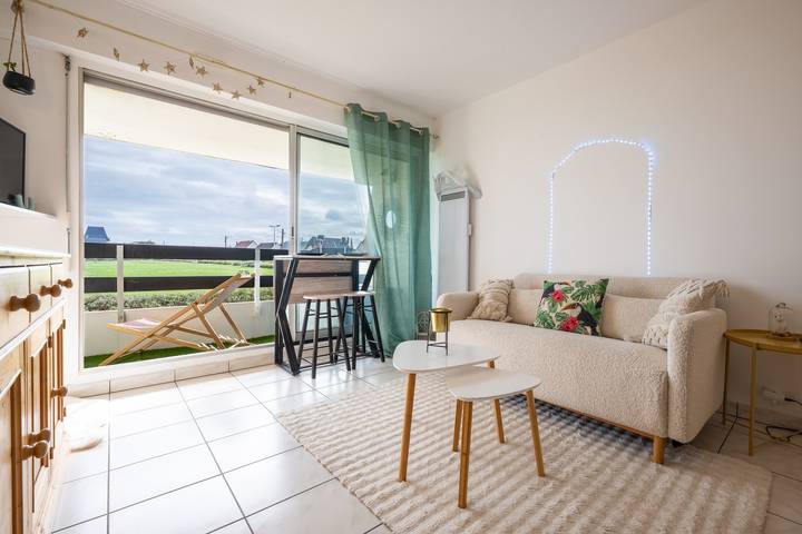 Gîte pour 2 personnes, avec balcon à Saint-Aubin-sur-Mer (Calvados)