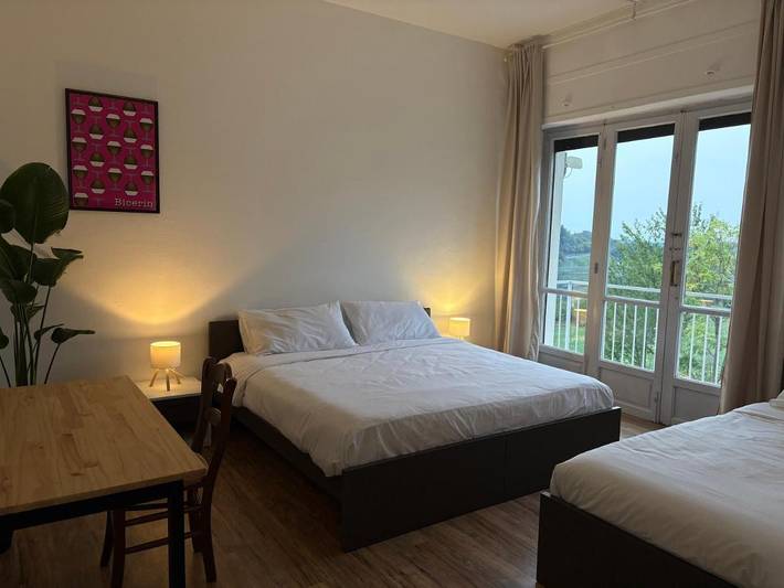 Gîte pour 3 personnes, avec Balcon ainsi que Vue et Vue sur le lac à Vidracco