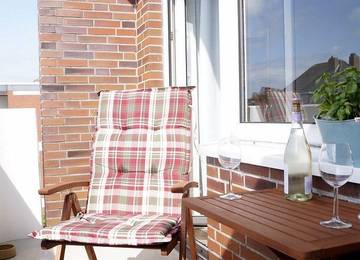 Ferienwohnung für 3 Personen, mit Balkon auf den Ostfriesische Inseln