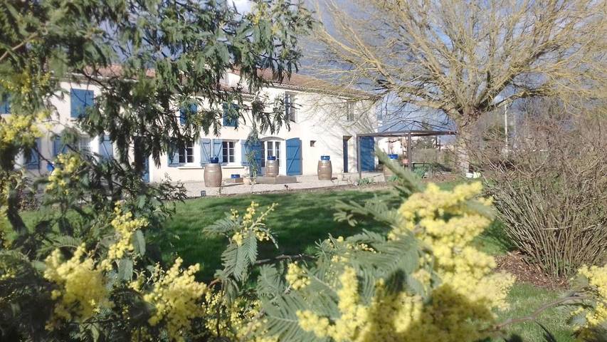 Chambre d’hôte pour 3 personnes, avec piscine ainsi que jardin et vue à Saint-Caprais-de-Blaye