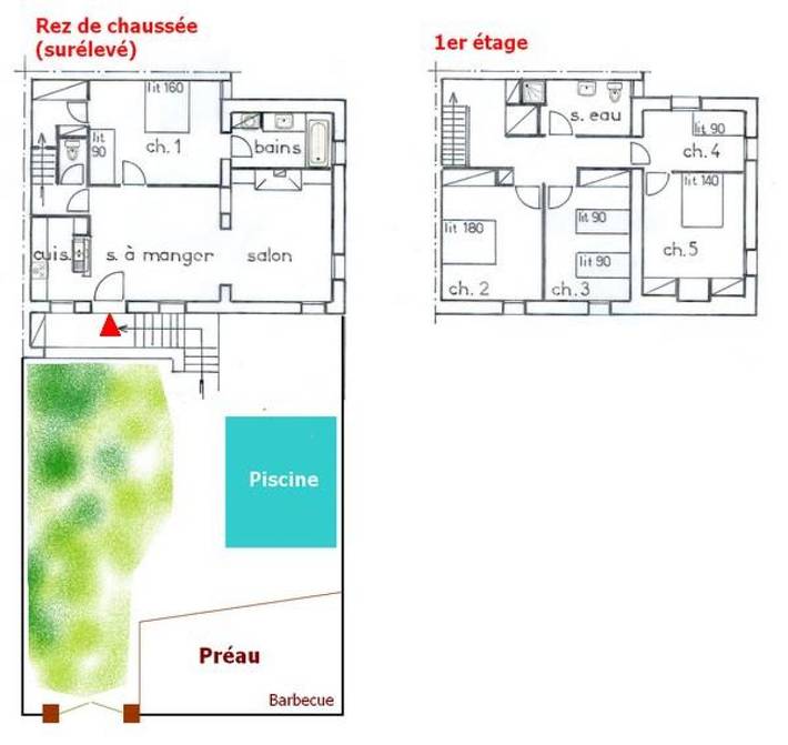 Gîte pour 9 personnes, avec Terrasse ainsi que Jardin et Piscine à Reynès - 4