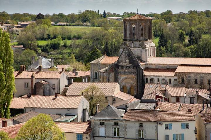Location de vacances pour 4 personnes, avec terrasse ainsi que vue et piscine à Vouvant - 4