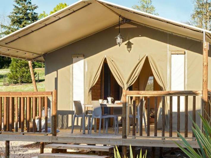 Camping La Riviere D'Argent - Safarizelt 5 personen - Wood Lodge - 2 Schlafzimmer - ohne Sanitäranlagen 5 pers. in Huelgoat, Châteaulin und Umgebung