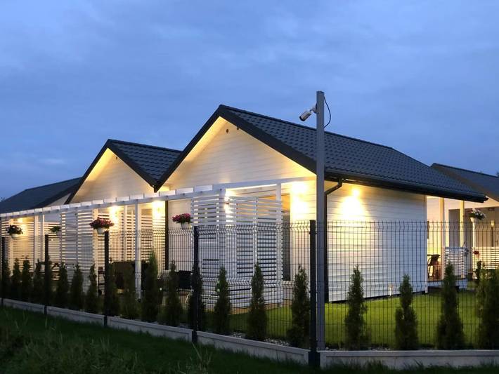Eingeschossige Ferienhäuser in Strandnähe in Dąbki, Powiat Sławieński