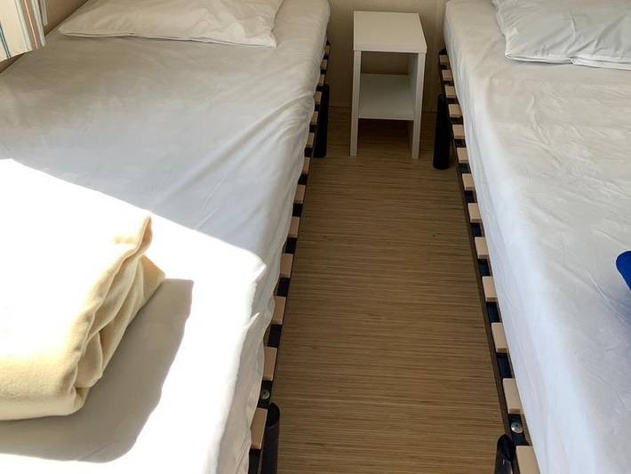Camping du Petit Pont - Mobilheim 4 personen - 26m² + integrierte Holzterrasse von 7m². 4 Pers. in Arvert, Côte de Beauté