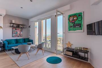 Gîte pour 4 personnes, avec balcon dans Le Bellevue (Biarritz)