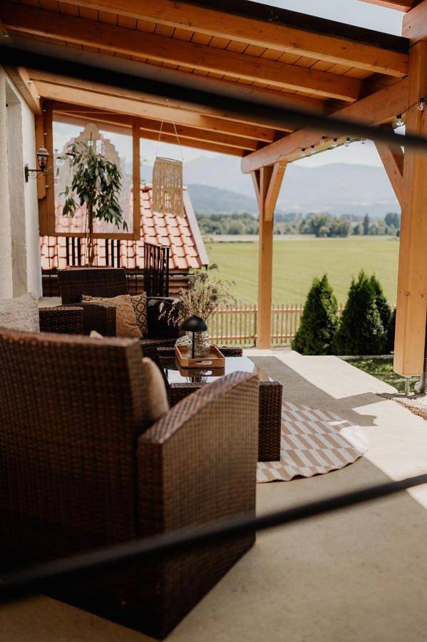 Ferienhaus für 9 Personen, mit Garten und Ausblick in Spielberg