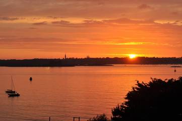 Gîte pour 6 personnes, avec terrasse et vue à Carantec