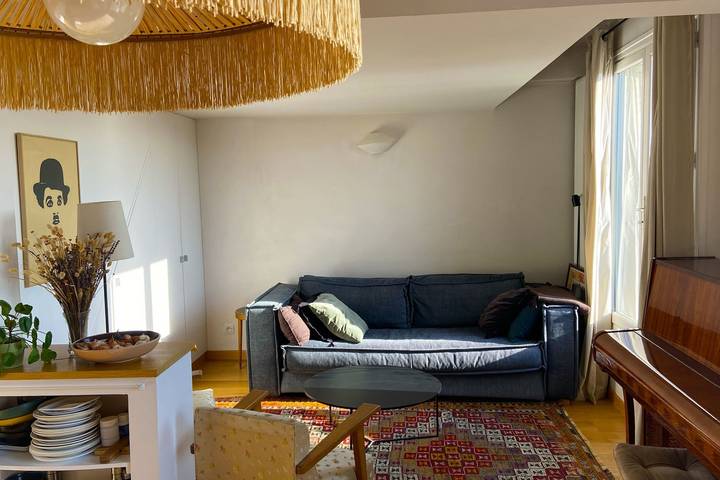 Studio pour 2 personnes, avec terrasse, adapté aux familles dans Île de France