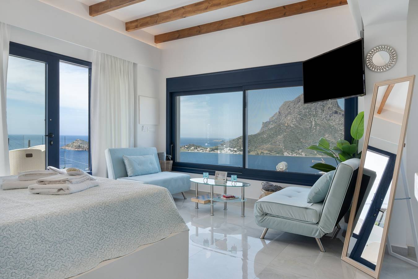 Hel leilighet, Ferieleilighet for 2 personer med balkong in Mirties, Kalymnos