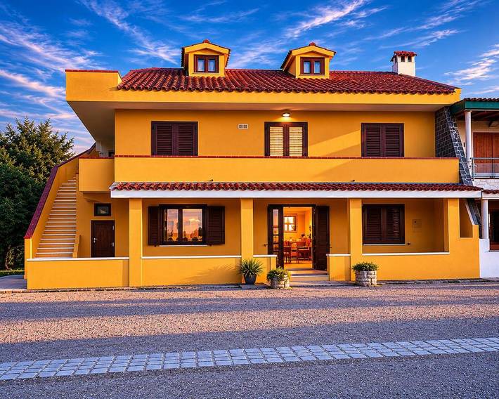 Ferienhaus für 4 Personen, mit Balkon und Terrasse sowie Ausblick