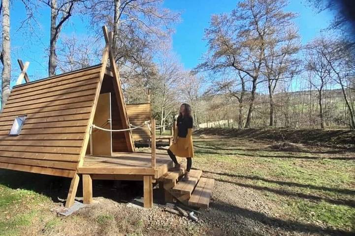 Cabane en bois pour 2 personnes, animaux acceptés