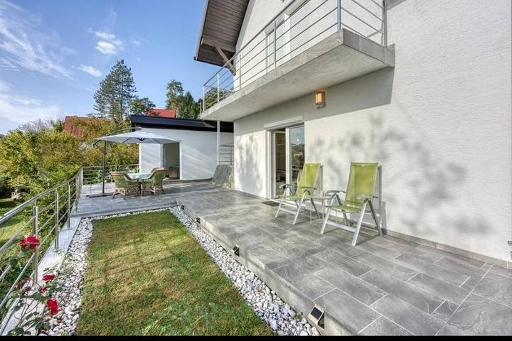 Ferienhaus für 6 Personen, mit Balkon/Terrasse und Sauna