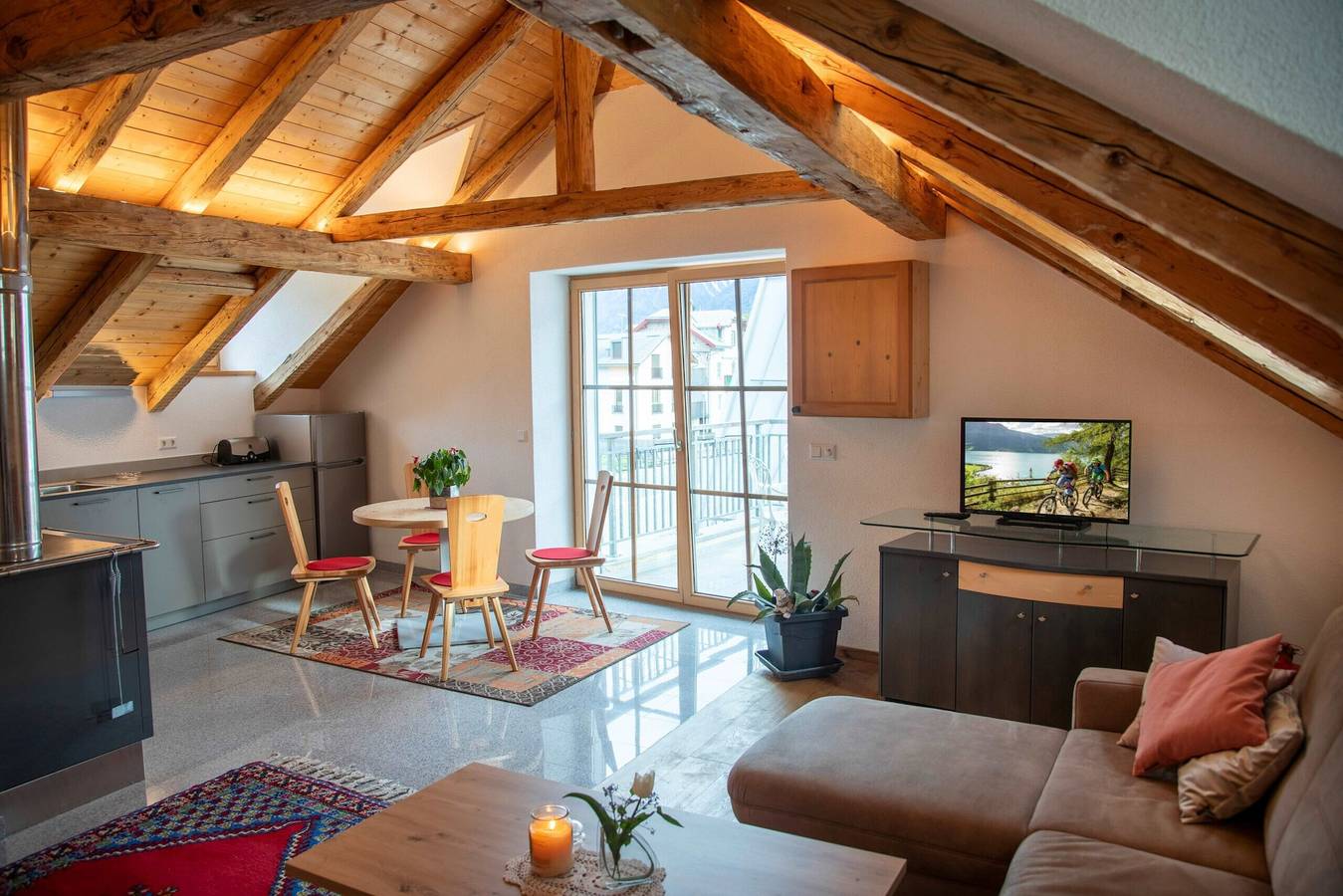 Ganze Wohnung, Ferienwohnung 'Mulino Glurns' mit Bergblick, privater Terrasse und Gemeinschaftsgarten in Glurns, Nationalpark Stilfser Joch