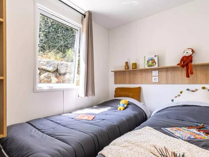 Camping Le Colomba  - Mobilhome 4 personas - Vue Mer Confort 3 Habitaciones 4 Personas Aire Acondicionado + Tv in Olmeto, Distrito de Sartène