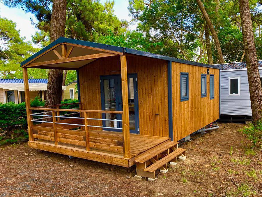 Camping Les Pins d'Oléron  - Mobilheim 2 personen - Happy Komfort Koralle in Le Grand-Village-Plage, Côte de Beauté