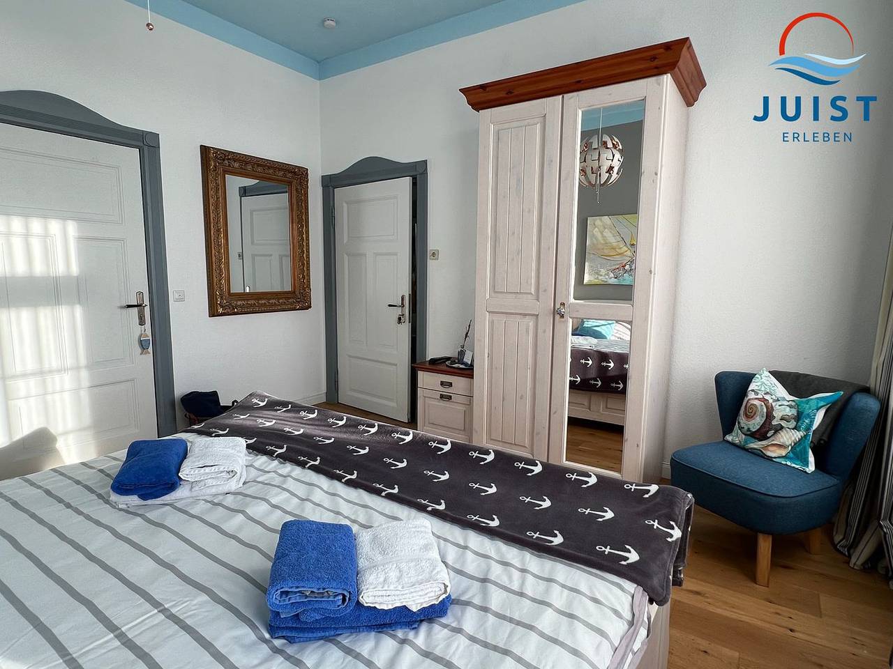 Behindertengerechtes und hundefreundliches Doppelzimmer, ideal für Paare am Watt in Juist