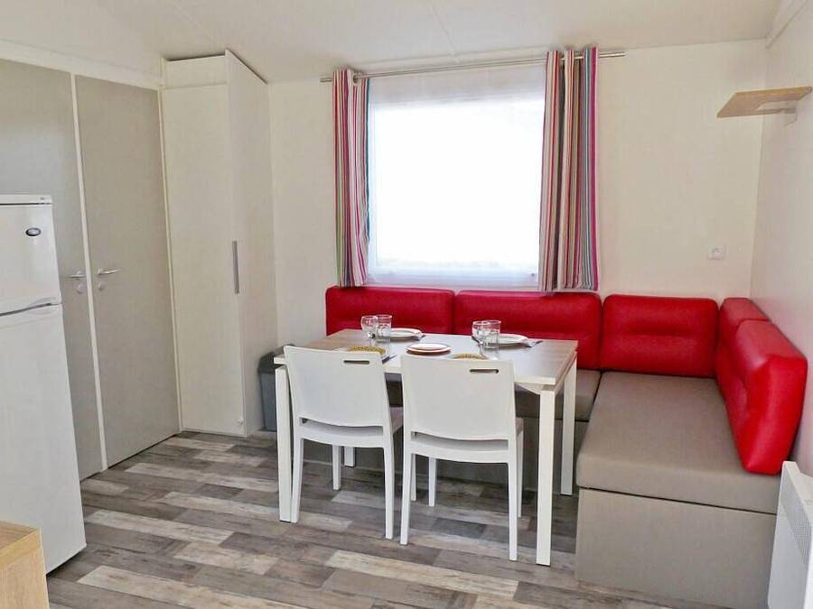 Camping Domaine de la Marina - Mobilheim 4 personen - Mobilheim | Comfort | 2 Zi. | 4 Pers. | Erhöhte Terrasse in Messanges, Côte d’Argent