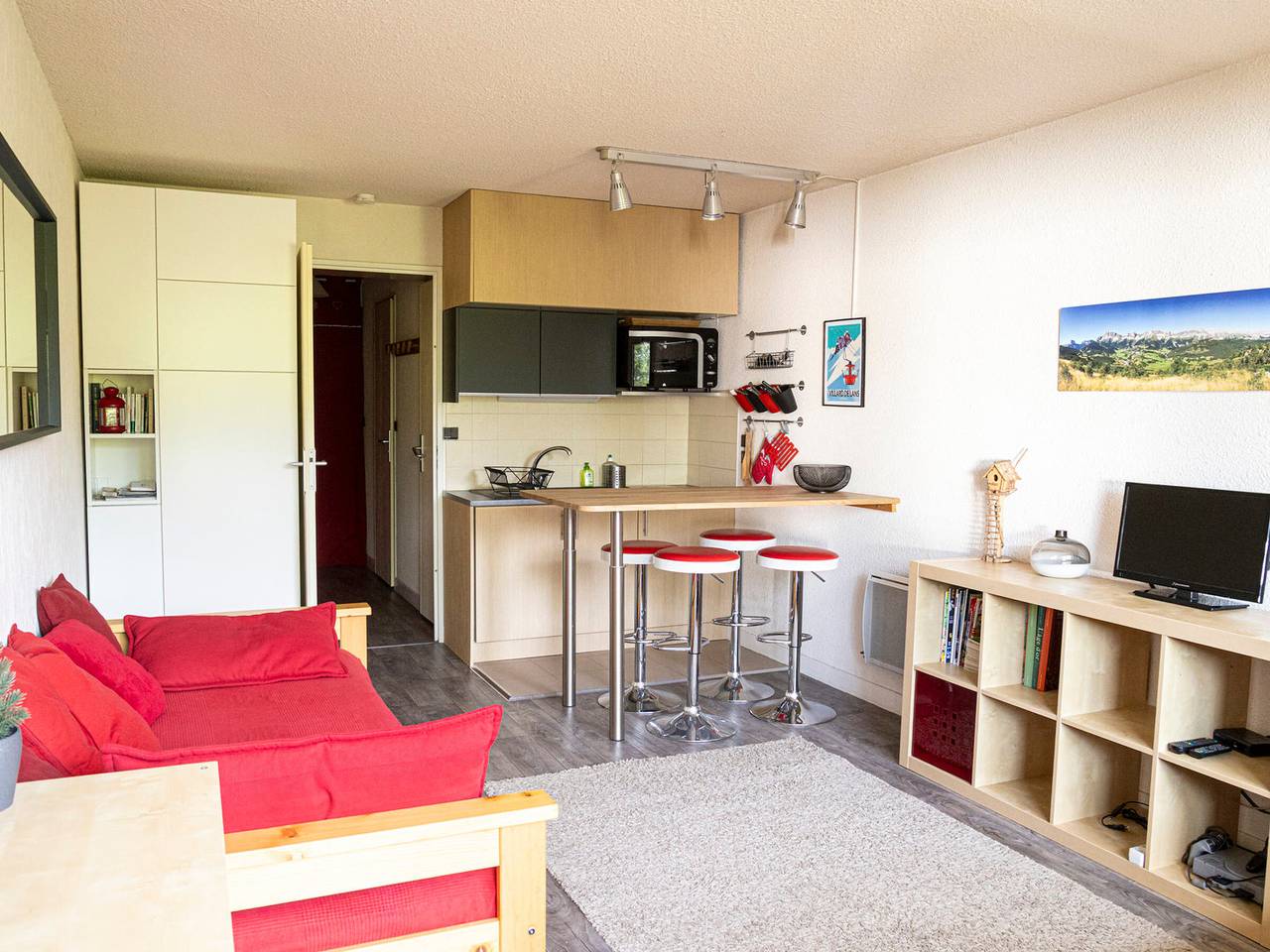 Studio entier, Studio cabine lumineux avec parking à Villard-de-Lans in Villard-de-Lans, Parc naturel régional du Vercors