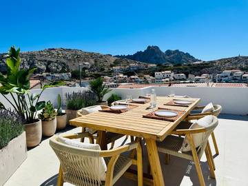 Cottage pour 6 personnes, avec terrasse et vue, animaux acceptés dans Les Goudes