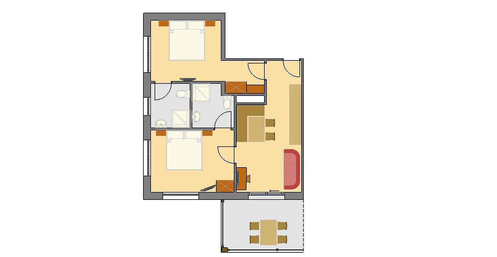 Ganze Ferienwohnung, Apartment Typ B in Radstadt, Ski Amadé
