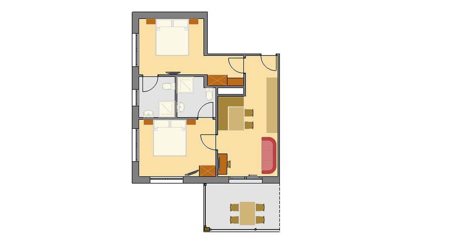 Ferienwohnung für 4 Personen, mit Balkon und Terrasse sowie Garten in Radstadt