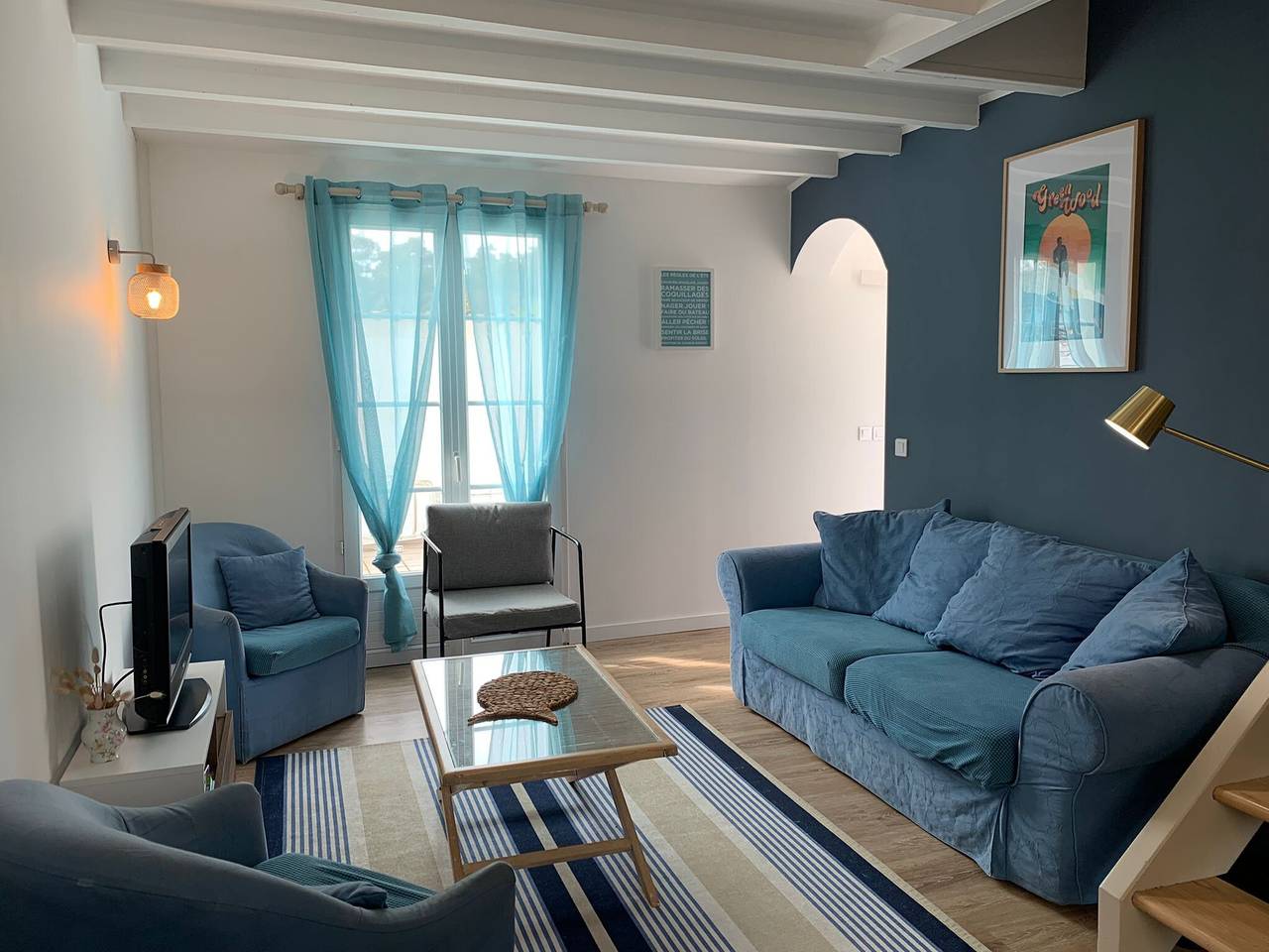 Ferienhaus „Charmantes Familienhaus“ mit privater Terrasse und Garten in Le Grand-Village-Plage, Côte de Beauté