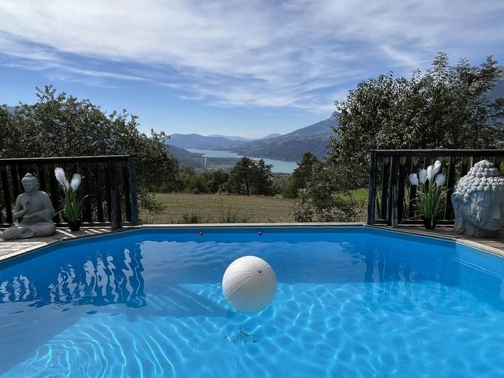 Maison de vacances pour 12 personnes, avec balcon et piscine ainsi que sauna et jardin, adapté aux familles