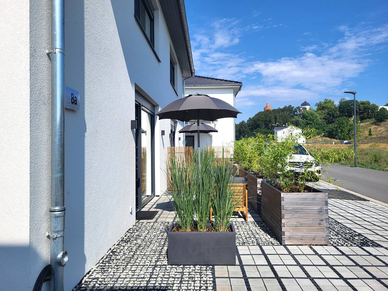 Ganze Wohnung, Apartment 'Schlossterrassen 8a' mit privater Terrasse, Gemeinschaftsgarten und Wlan in Pouch, Muldestausee
