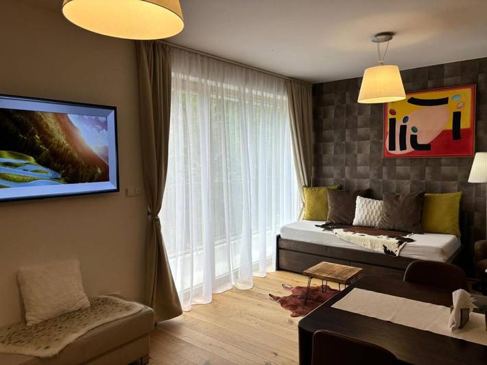 Vakantieappartement voor 5 personen, with zwembad and uitzicht as well as terras and sauna, met huisdier in Pilsen Regio