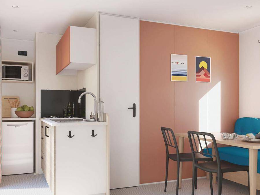 Flower Camping Le Saint Michelet - Mobilheim 4 personen - 2 Zimmer Venus Confort 22m² - Klimaanlage in Goudargues, Nimes und Umgebung