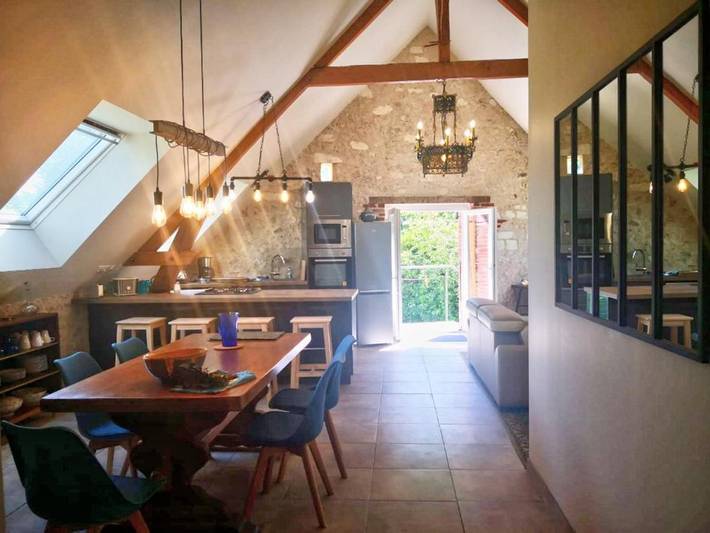 Location de vacances pour 6 personnes, avec terrasse et jardin, animaux acceptés à Tauxigny