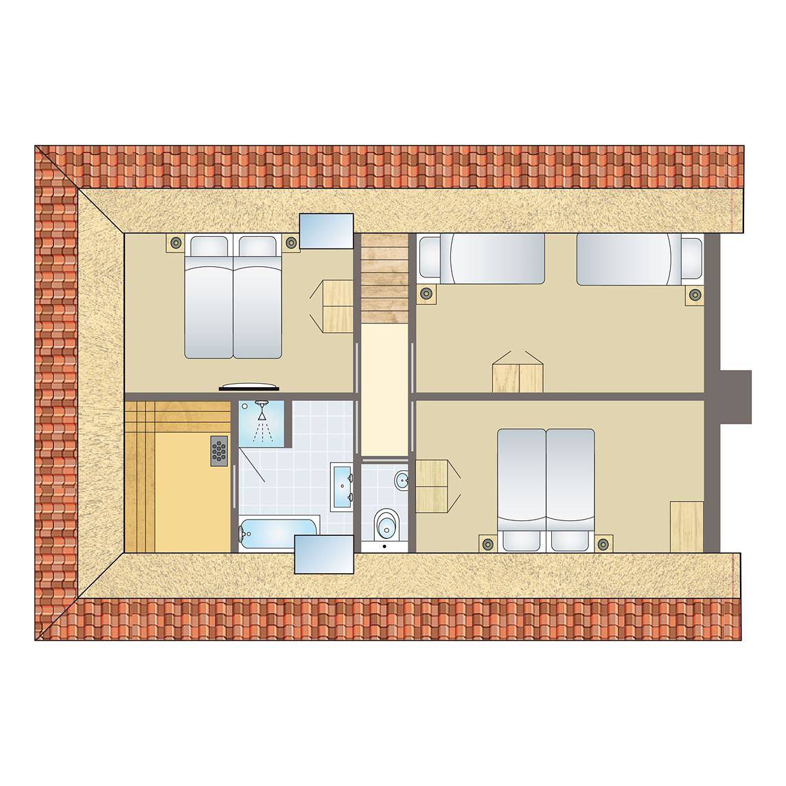 Bungalow für 8 Personen mit Terrasse in Eijerland, De Cocksdorp