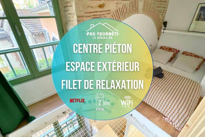 Appartement de vacances pour 4 personnes, avec Terrasse ainsi que Jardin et Vue