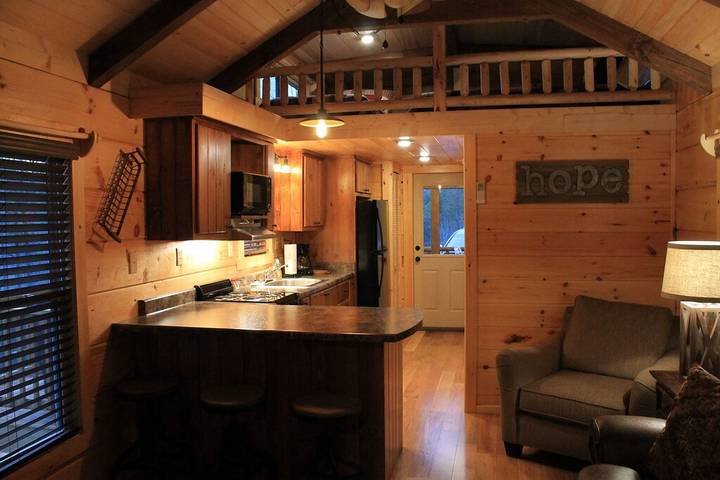 Blockhütte für 4 Personen, mit Terrasse - 1