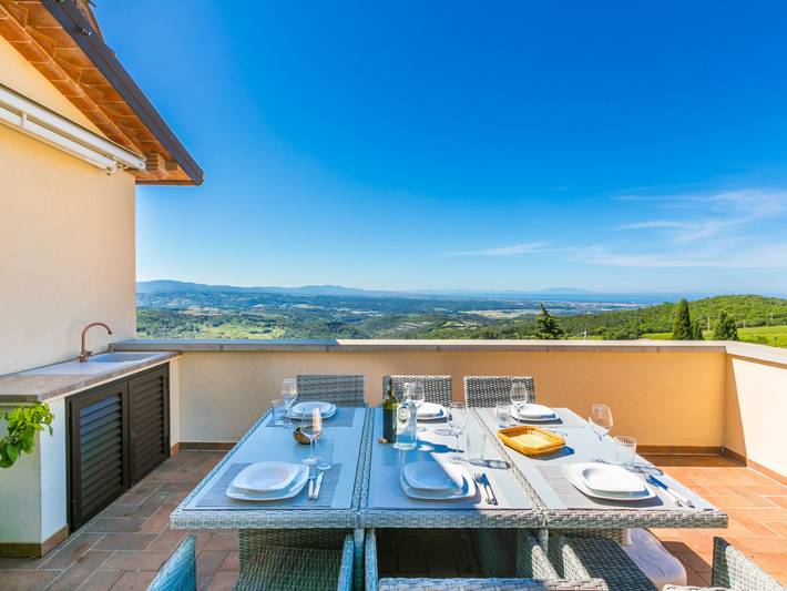 Ferienwohnung für 5 Personen, mit Ausblick und Terrasse in Riparbella - 2