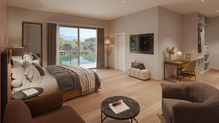 Hôtel pour 2 personnes, avec Terrasse ainsi que Vue et Vue sur le lac à Sierre