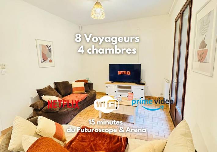 Location de vacances pour 8 personnes, avec jardin, adapté aux familles à Fontaine-le-Comte